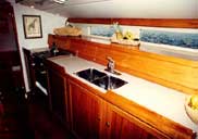 Beowulf - 80ft Skip Dashew Design - Galley